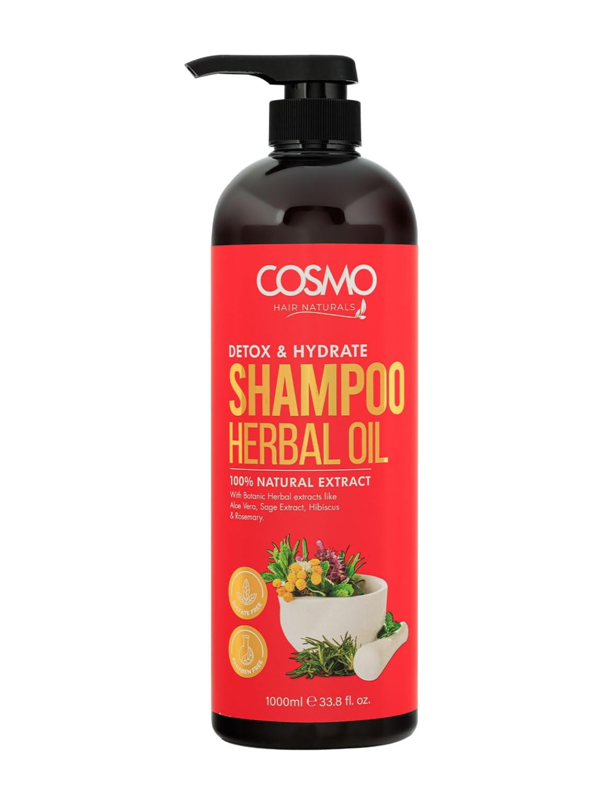 Cosmo Detox and Hydrate Herbal Oil Schampo 1000ml