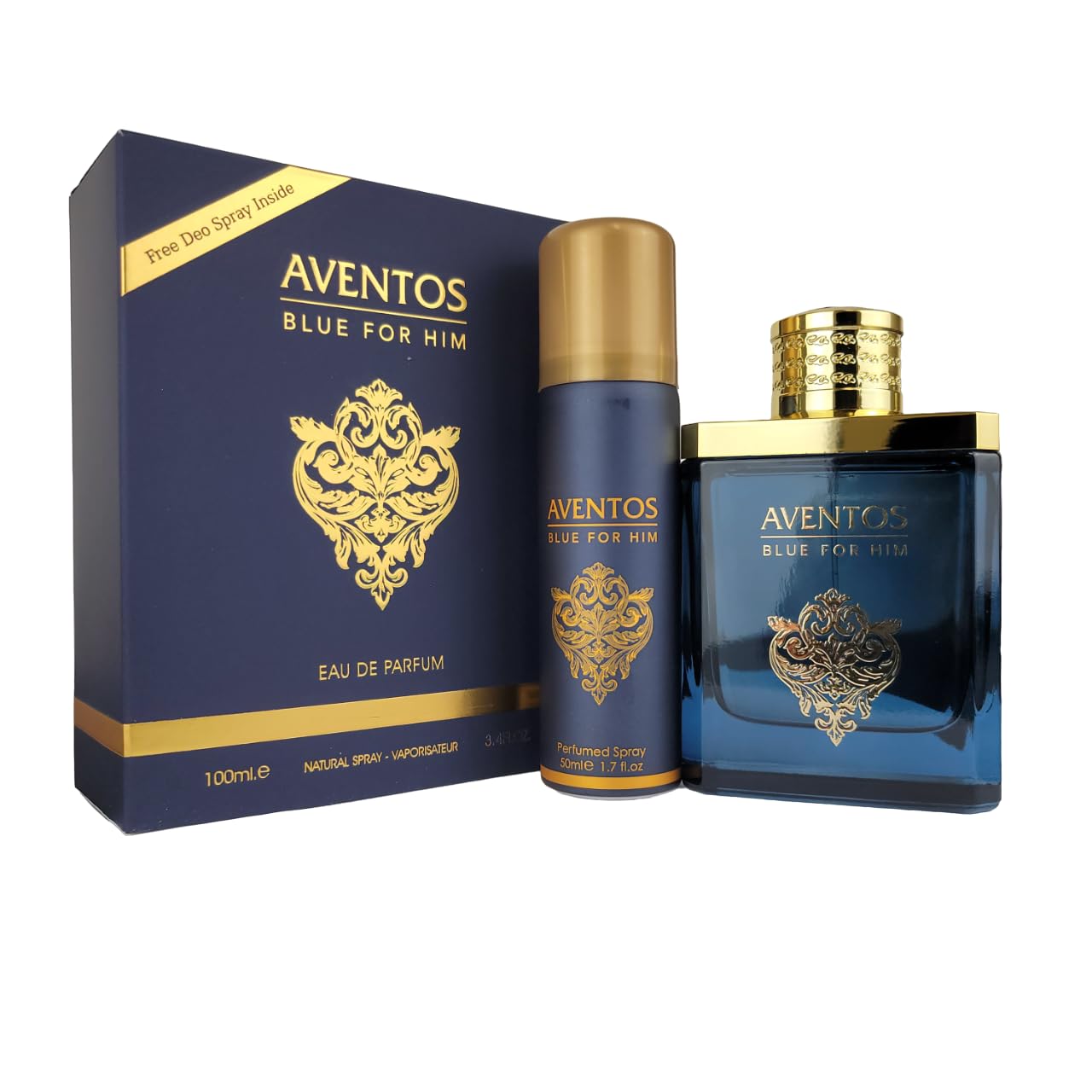 Fragrance World Aventos Blue For Him Edp 100ml with Deo