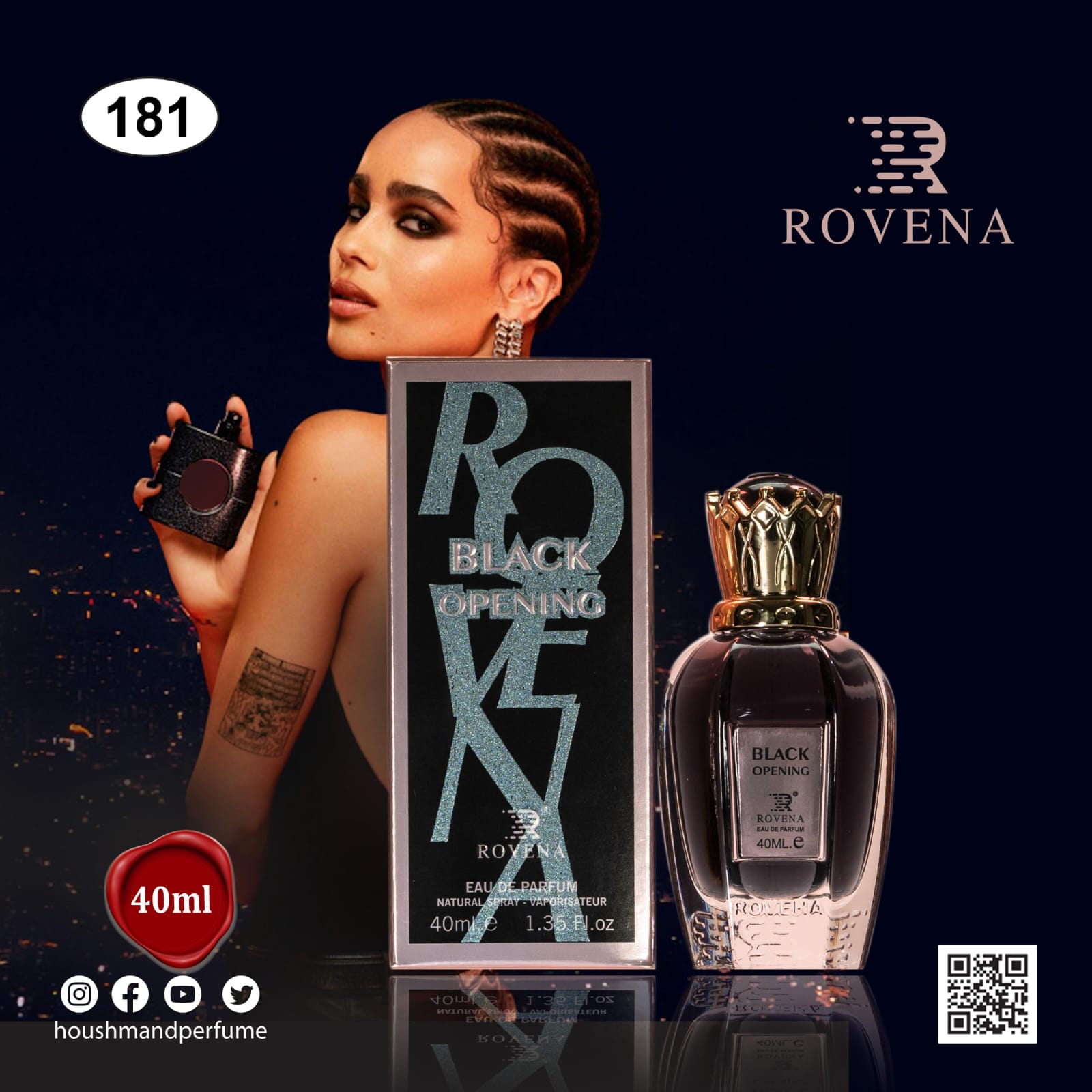 Rovena Black Opening Perfume Women 40ml