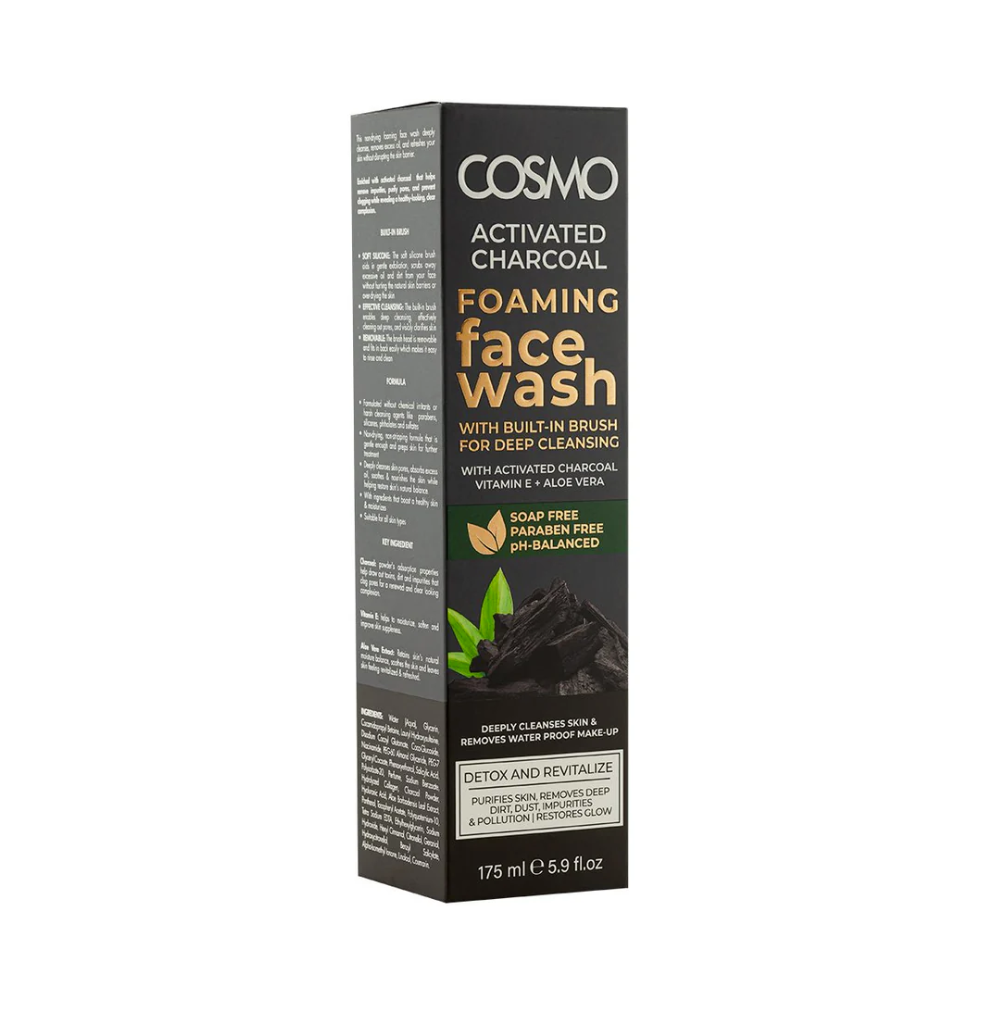Activated Charcoal Foaming Face Wash by Cosmo 175ml